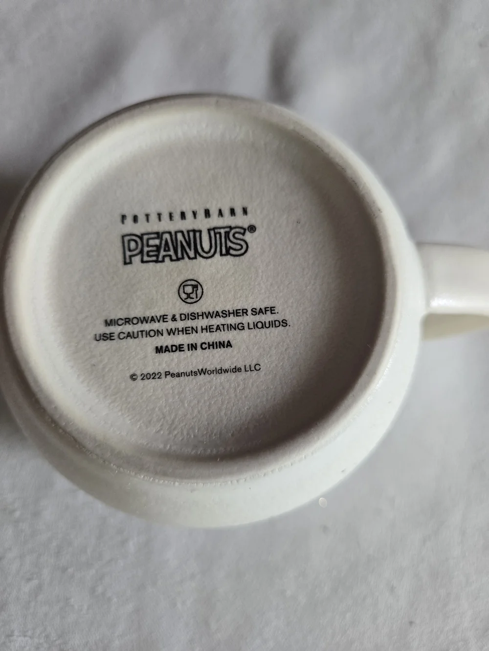 Pottery Barn & Peanuts Snoopy Face Mug